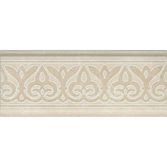 BDA016R бордюр Линарес беж декорированный обрезной 30x12 (9шт)