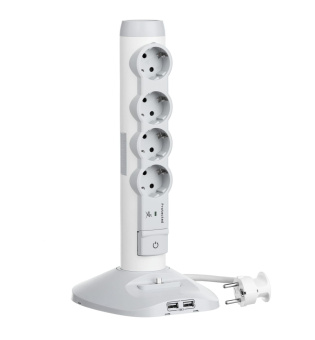 Legrand Стойка 2хUSB+microUSB+4х(2К+З)