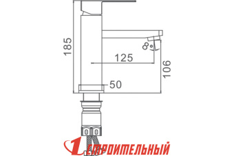 E1082-8 Смеситель для раковины , черный