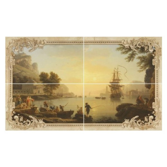 Панно Rotterdam beige бежевое 01 60х100 (1кт/4шт)
