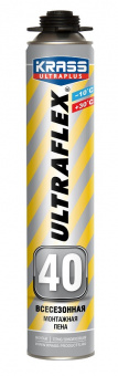 Пена монт KRASS ULTRAFLEX 40 Пистолетная Всесезонная