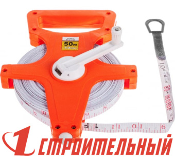 Рулетка геодезическая, 50 м х 13 мм, лента фиберглассовая, открытый корпус