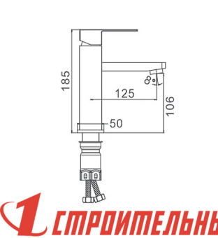 E1082-22 Смеситель для раковины , серый													