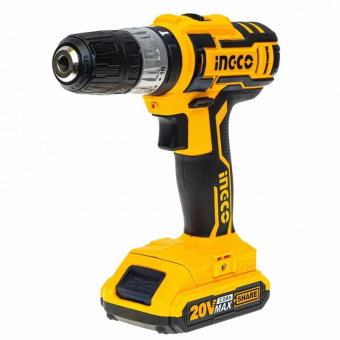 Акк. шуруповерт INGCO ударный 20В Li-Ion, 0-400/0-1500/min, 2х2Ah, 45Нм, 50 бит CIDLI20025