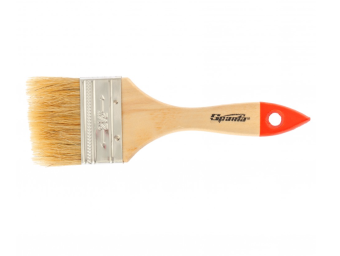 Кисть плоская Slimline 2.5" (63 мм), натуральная щетина, деревянная ручка Sparta